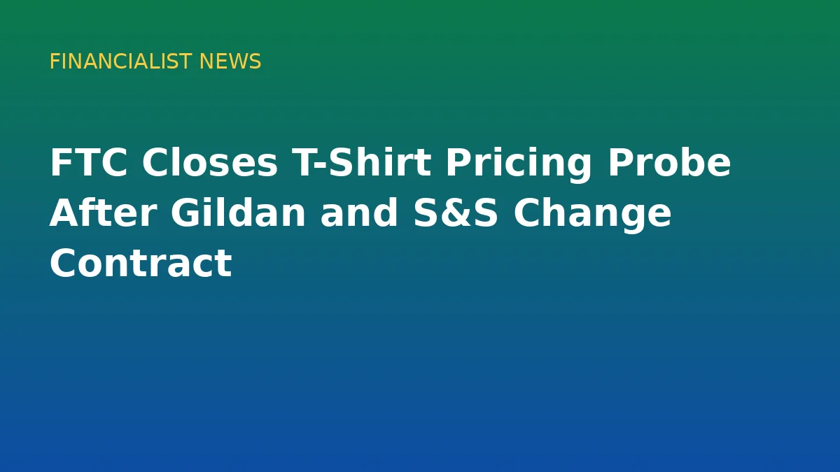 FTC Closes T-Shirt Pricing Probe After Gildan and S&S Change Contract - conceptual editorial illustration
