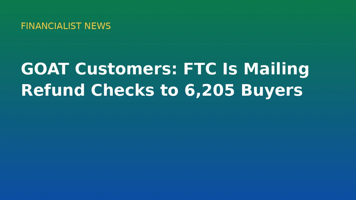 GOAT Customers: FTC Is Mailing Refund Checks to 6,205 Buyers - conceptual editorial illustration