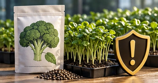 HOME GROWN Broccoli Seeds Are Recalled, With Amazon Refund Instructions - conceptual editorial illustration