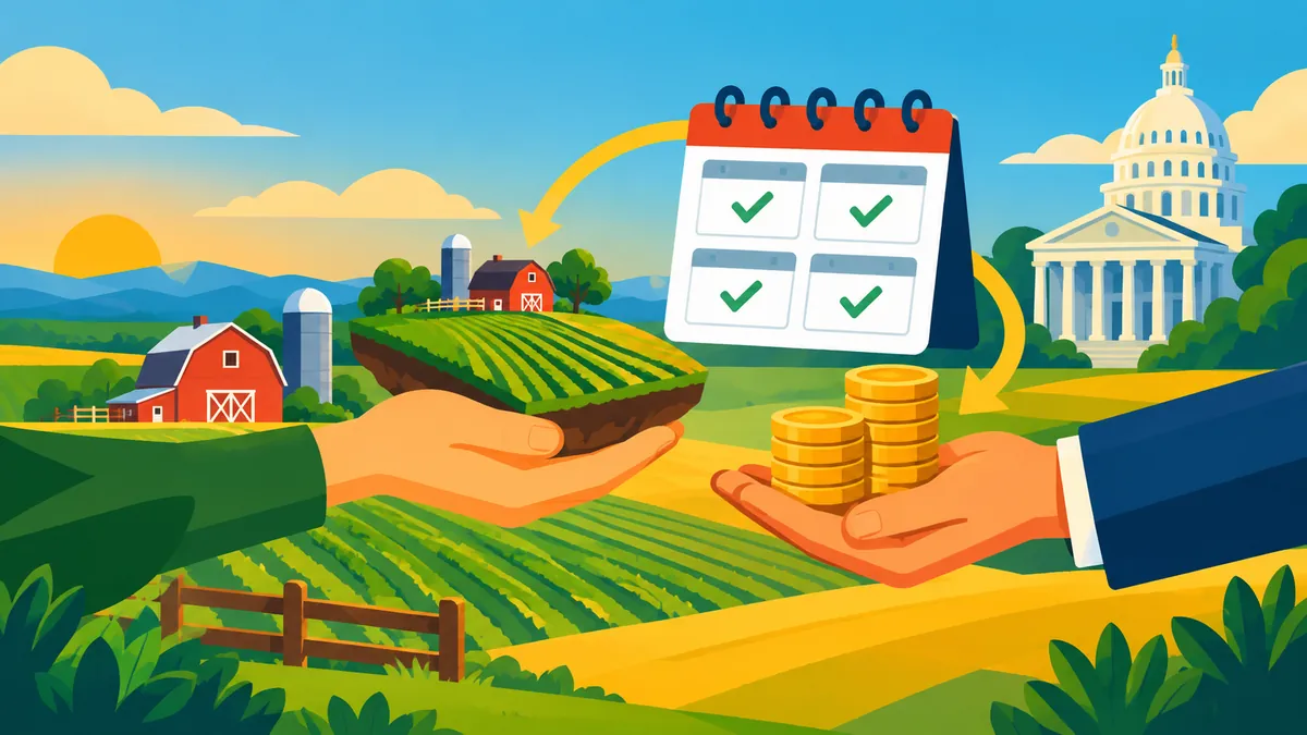 Selling Farmland? IRS Proposes How Four-Year Tax Payments Would Work - original conceptual illustration