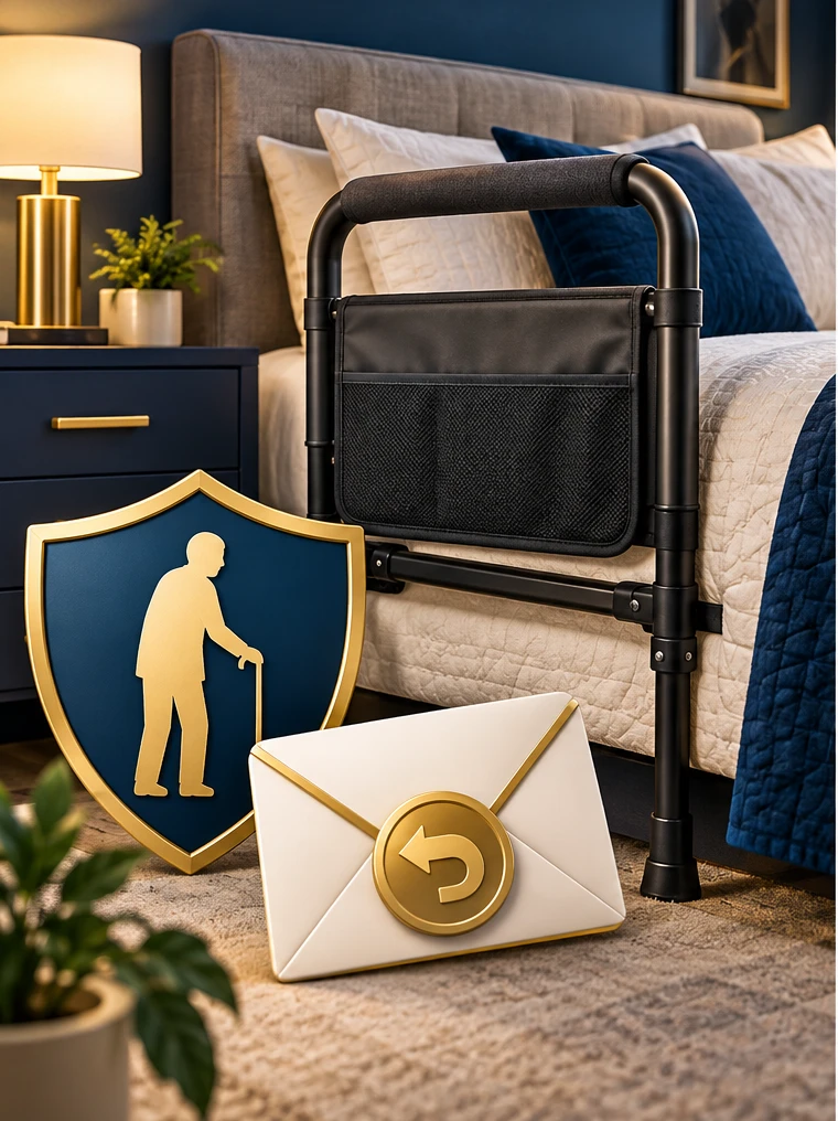 LandTale Adult Bed Rails Have a Full-Refund Recall With Photo Requirements - original conceptual illustration