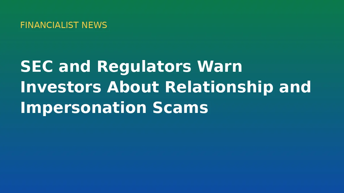 SEC and Regulators Warn Investors About Relationship and Impersonation Scams - conceptual editorial illustration